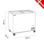Καταψύκτης με ίσια συρόμενα κρύσταλλα 1010x630x892mm - Image 3