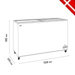 Καταψύκτης με ίσια συρόμενα κρύσταλλα 1300x630x892mm - Image 3