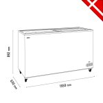 Καταψύκτης με ίσια συρόμενα κρύσταλλα 1550x630x892mm - Image 3
