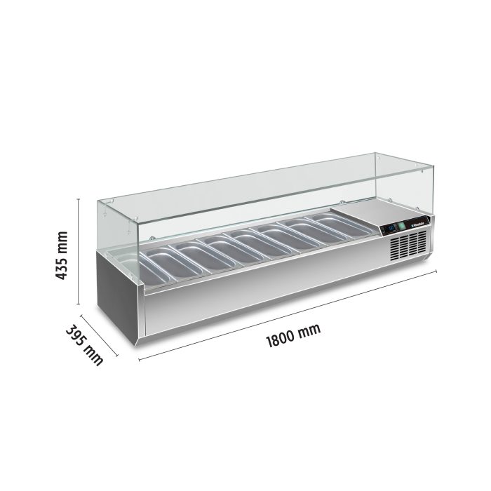 Βιτρίνα Set up μήκους 1800 mm για GN - Image 3