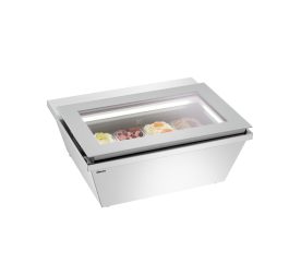 Bιτρίνα σερβιρίσματος παγωτού 4 γεύσεων επιτραπέζια