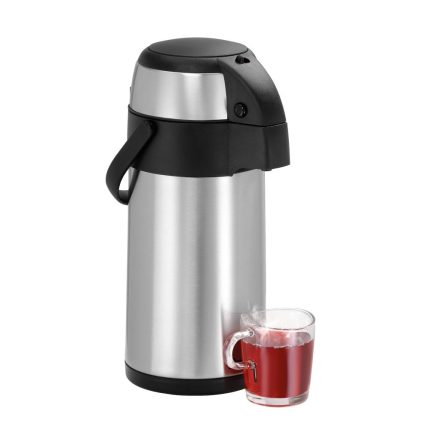 Κανάτα θερμός Inox με αντλία & διπλά τοιχώματα 3 lt