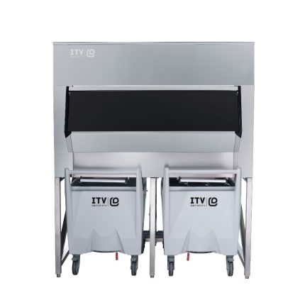 Αποθήκη για παγομηχανή με 2 καρότσια 617+224Kg