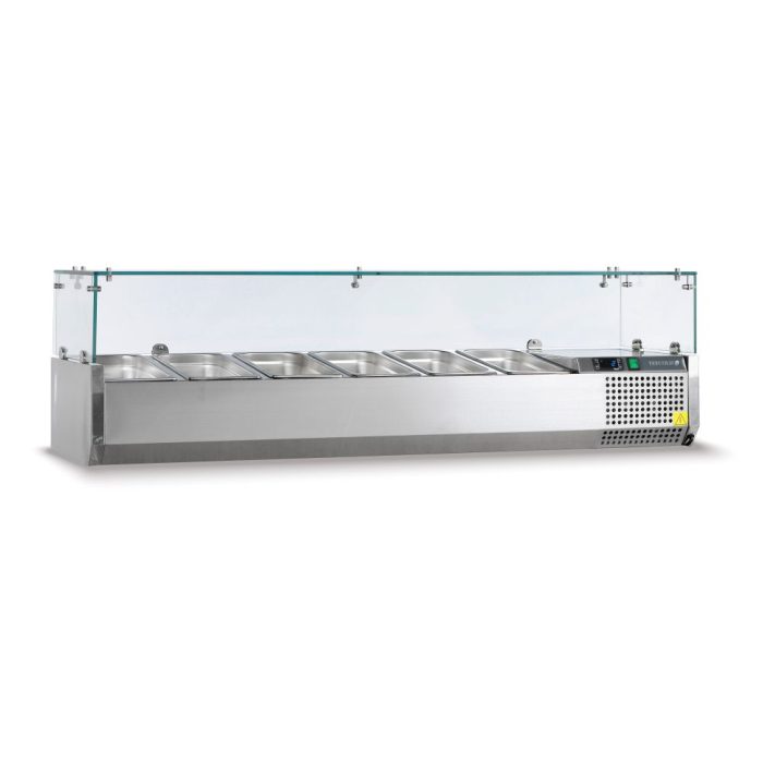 Βιτρίνα Set up μήκους 1500mm για GN 1/3