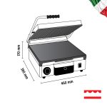 Τοστιέρα μεσαία ραβδωτή πάνω & λεία κάτω - Image 3