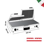 Τοστιέρα διπλή ραβδωτή πάνω & λεία κάτω - Image 3