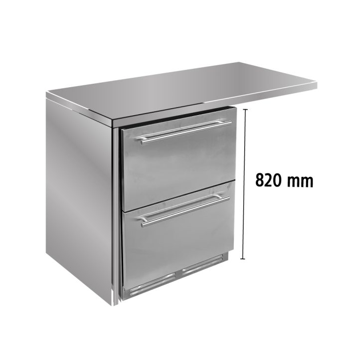 Ψυγείο undercounter με 2 Inox ψυχόμενα συρτάρια - Image 3