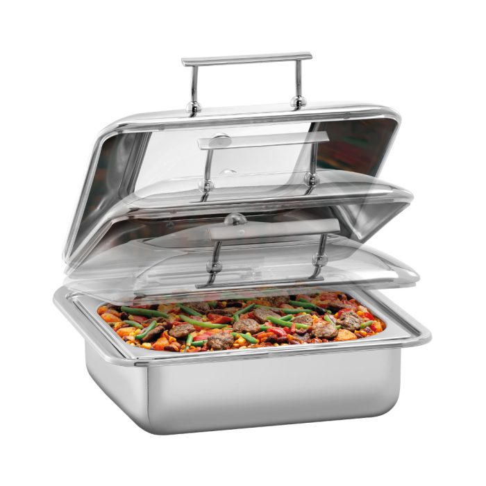 Chafing Dish για GN2/3 με soft close & παράθυρο ελέγχου - Image 4